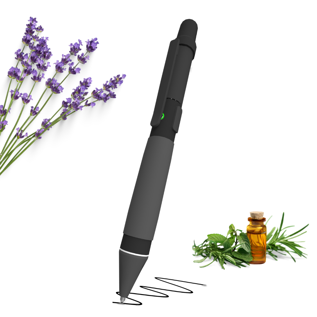 Discreet Pen Portable Aromatherapy Diffuser, Roller Ball Pen with Rubber Paint Finish, Nice Fancy EDC Rollerball Pens for Writing Note Taking Signature, Good Pen Set Gifts Christmas Birthday