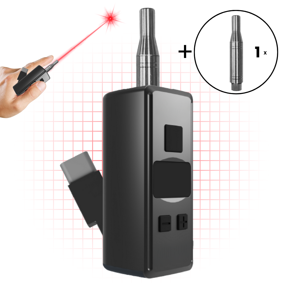 Laser Pointer USB-C Rechargeable with LED Display – Toy for Pets, Presentations, Golf, and More – Detachable Laser, Adjustable Brightness, Digital Screen