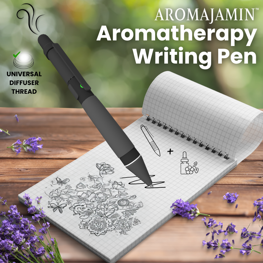 Discreet Pen Portable Aromatherapy Diffuser, Roller Ball Pen with Rubber Paint Finish, Nice Fancy EDC Rollerball Pens for Writing Note Taking Signature, Good Pen Set Gifts Christmas Birthday