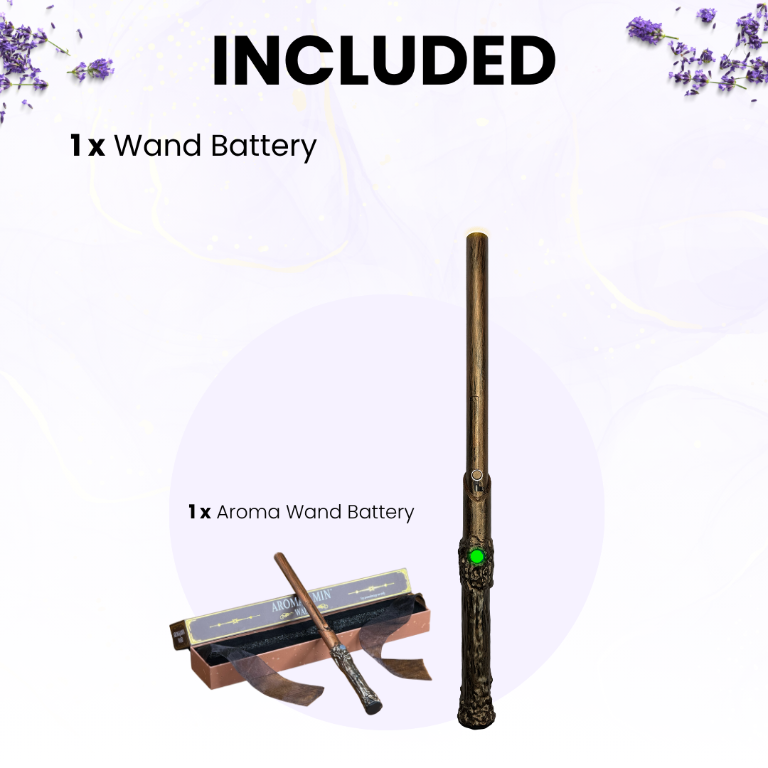 Aromatherapy Wand Diffuser - Battery with Button Activation - Portable & Rechargeable