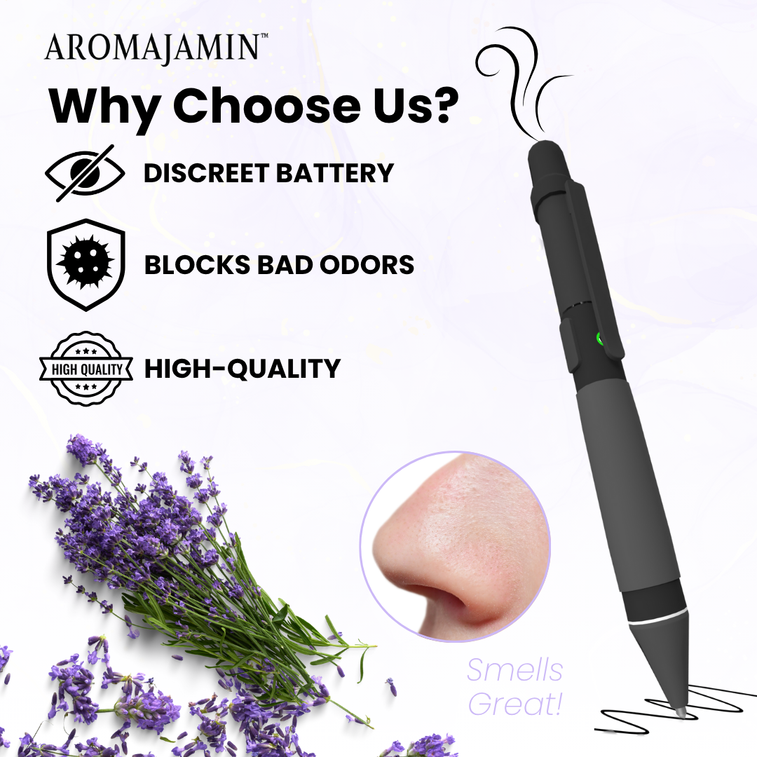 Discreet Pen Portable Aromatherapy Diffuser, Roller Ball Pen with Rubber Paint Finish, Nice Fancy EDC Rollerball Pens for Writing Note Taking Signature, Good Pen Set Gifts Christmas Birthday