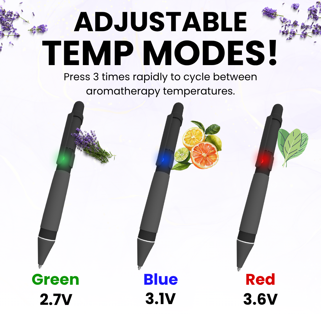 Discreet Pen Portable Aromatherapy Diffuser, Roller Ball Pen with Rubber Paint Finish, Nice Fancy EDC Rollerball Pens for Writing Note Taking Signature, Good Pen Set Gifts Christmas Birthday